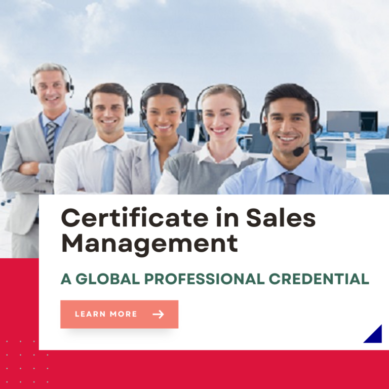 Sales and Marketing Credentials - Global Management Academy
