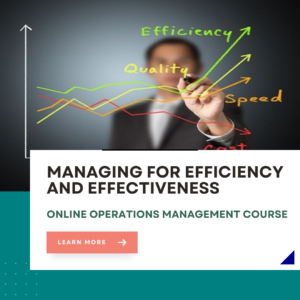 Managing for efficiency and effectiveness