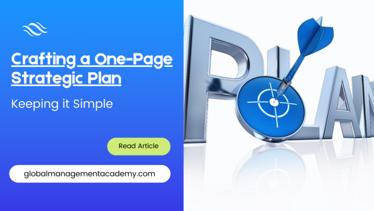 one-page strategic plan